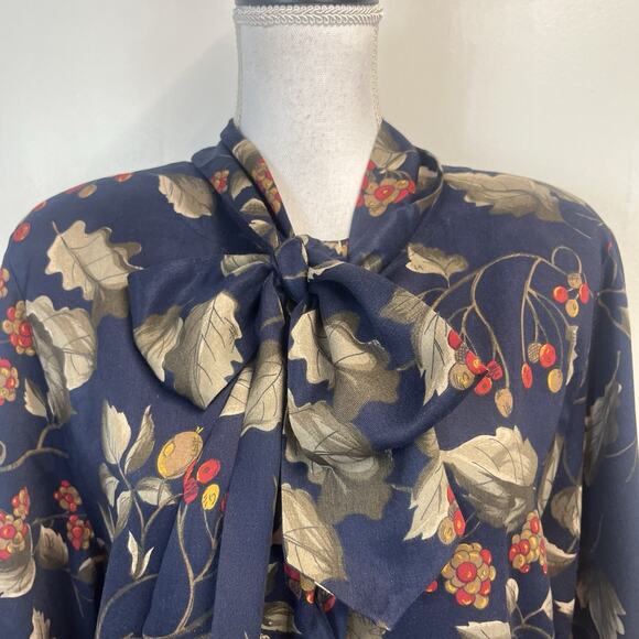 Evan Picone Woman Blouse & Skirt Set Women's Plus Size 16W Blue Berries Vintage - Picture 3 of 11